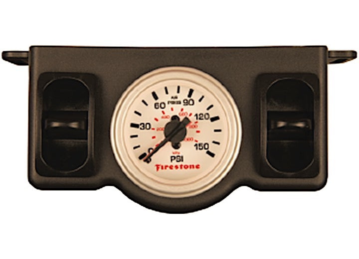 Firestone PLASTIC DUAL PNEUMATIC WHITE GAUGE