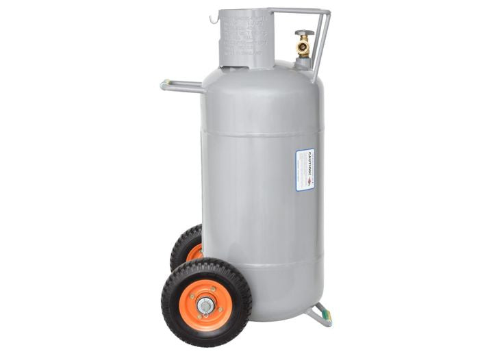 Flame King 40LB HORIZONTAL & VERTICAL PROPANE CYLINDER W/OPD W/WHEELS