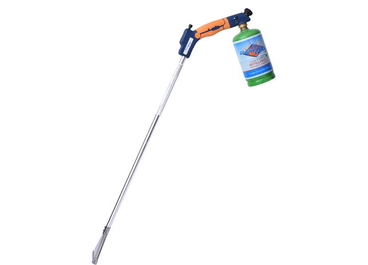 Flame King PROPANE TORCH WIDE FLAME WEED BURNER WITH INTEGRATED PUSH BUTTON IGNITER