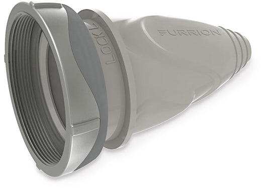 Lippert 30A FEMALE CONNECTOR PVC COVER + RING, (TITANIUM)