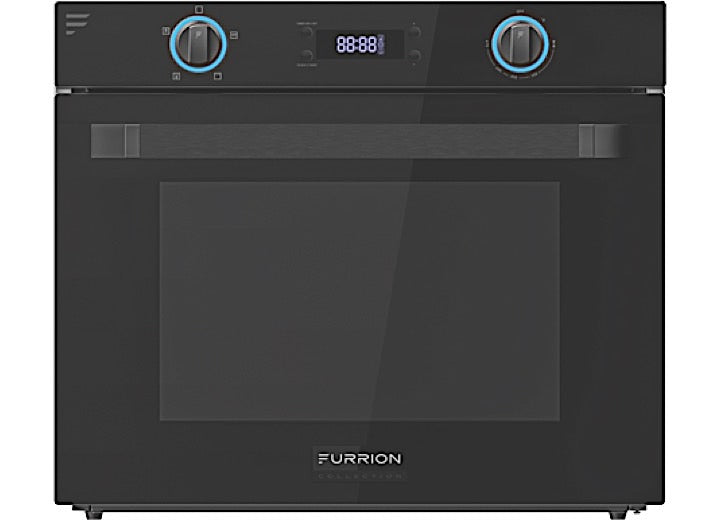 Lippert CHEF COLLECTION RV BUILT-IN GAS OVEN W/LED KNOBS & DIGITAL DISPLAY,2 CU.FT, MIDNIGHT GLASS