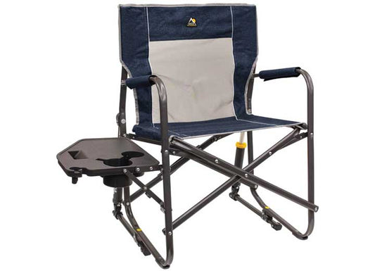 GCI Outdoor FREESTYLE ROCKER W/SIDE TABLE, HEATHERED INDIGO