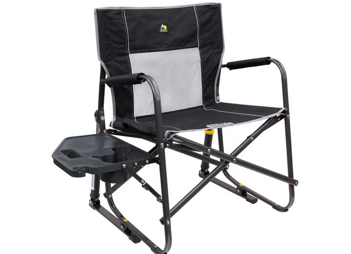 GCI Outdoor FREESTYLE ROCKER XL W/ SIDE TABLE, BLACK