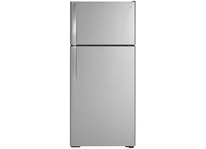 GE Appliances 16.6 CU. FT. TOP-FREEZER REFRIG W/ICE - STAINLESS, RIGHT