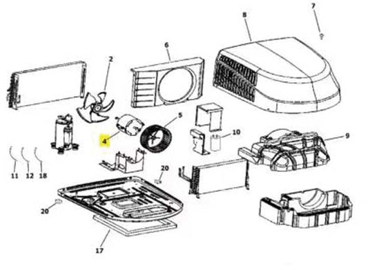 GE Appliances AIR CONDITIONER FAN MOTOR FITS ARC15AACB, ARC15AACW, ARC13AACB, ARC13AACW, ARH15AACB, ARC13AHCB