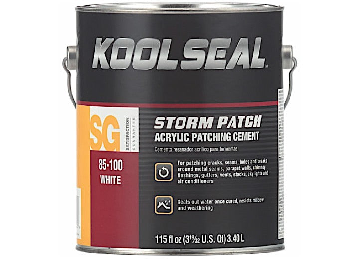 Geocel Kool Seal Storm Patch Acrylic Patching Cement, 1 Gallon - White