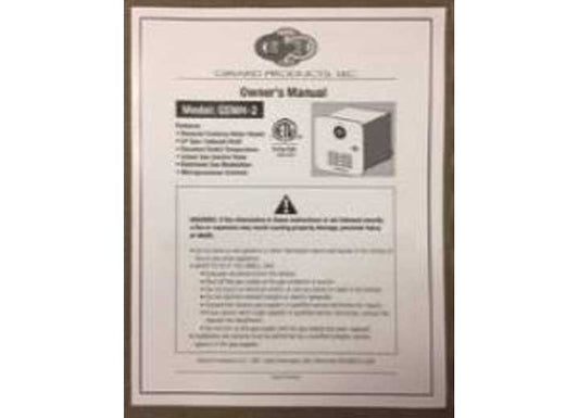 Girard GSWH-2 OWNERS MANUAL 2GWH9401