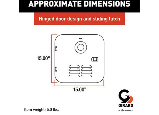 GIRARD WATER HEATER DOOR KIT SMALL - SILVER (THOR MOTOR COACH)
