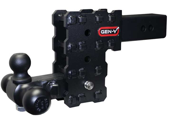 Gen-Y Hitch 2.5IN SOLID SHANK 5IN DROP 1.6K TW 16K HITCH & GH-051 VERSA-BALL MOUNT & GH-090 BOLT ON BALL