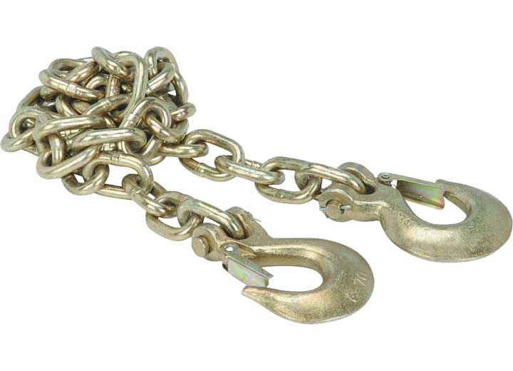 Gen-Y Hitch EXECUTIVE FIFTH TO GOOSENECK SAFETY CHAIN, 3/8 X 84IN SAFETY CHAIN WITH 2 SAFETY