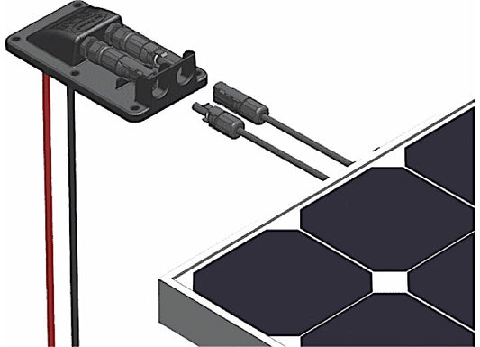 Go Power! GP-CEP-10, CABLE ENTRY PLATE W/RED AND BLACK WIRES 10FT