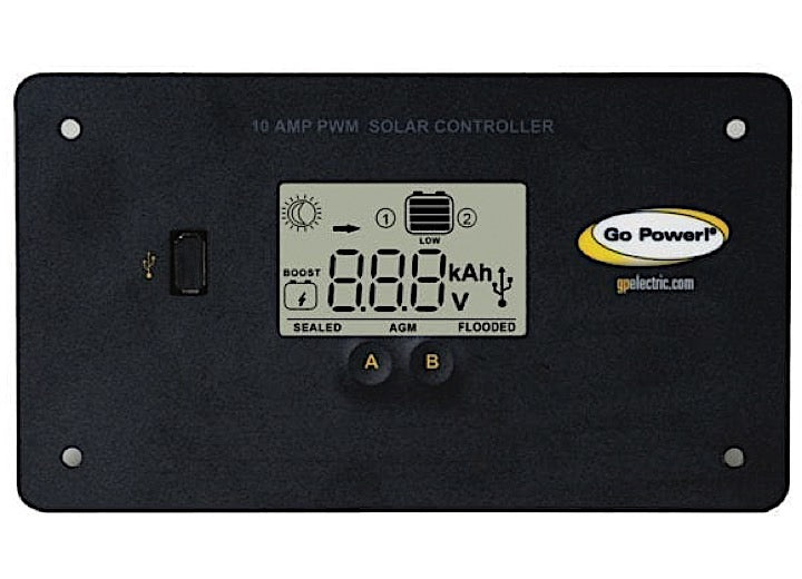 Go Power! 10 Amp Flush-Mounted Digital Solar Controller