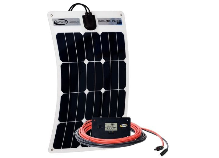 Go Power! GP-FLEX-35: 35 WATT FLEXIBLE SOLAR KIT W/10 AMP CONTROLLER