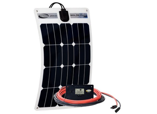 Go Power! GP-FLEX-35: 35 WATT FLEXIBLE SOLAR KIT W/10 AMP CONTROLLER