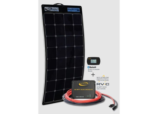 Go Power! GP-ECLIPSE-FLEX-190: 190W FLEXIBLE BLACK SOLAR KIT W/ 30AMP MPPT CONTROLLER