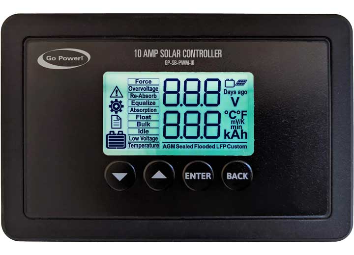 Go Power! GP-SB-PWM-10: 10 AMP PWM DIGITAL SOLAR CONTROLLER