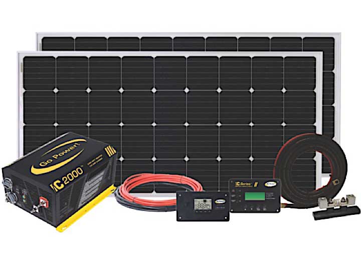 Go Power! SOLAR-ELITE: 400 WATT SOLAR KIT & IC-2000 INVERTER CHARGER KIT