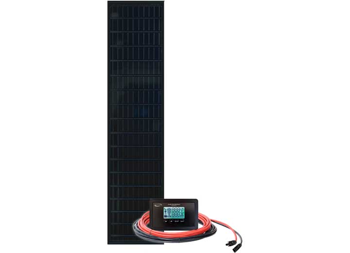 Go Power! GP-SLIM-BLK-100: 100W BLACK SLIM SOLAR KIT WITH 30 AMP CONTROLLER