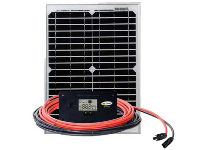 Go Power! GP-ECO-20: 20 WATT SOLAR KIT WITH WIRE AND 10 AMP CONTROLLER