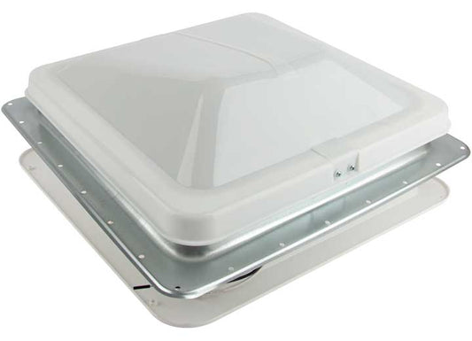 Heng's UNIVERSAL VENT 14IN 12V WHT LID, GALV. COLLAR & 90091 GARNISH