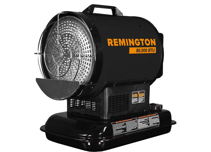 Heat Hog REMINGTON REM-80TBOA-OFR-B DUO POWERED BATTERY KEROSENE/DIESEL RADIANT HEATER-80,000 BTU