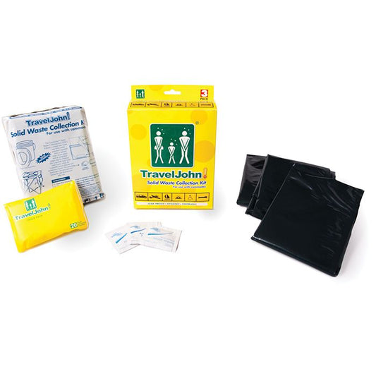 TRAVEL JOHN SOLID WASTE COLLECTION KIT 3PK