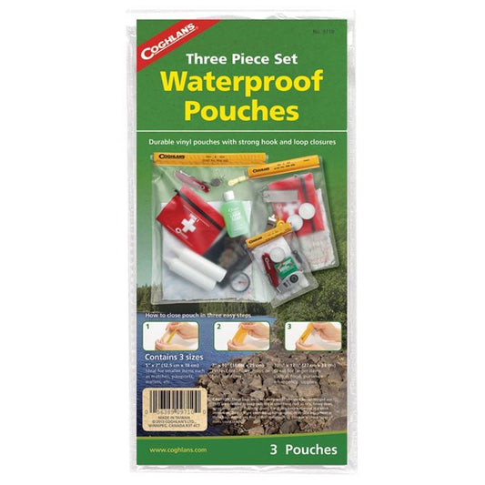 COGHLANS WATERPROOF POUCHES 3 PK