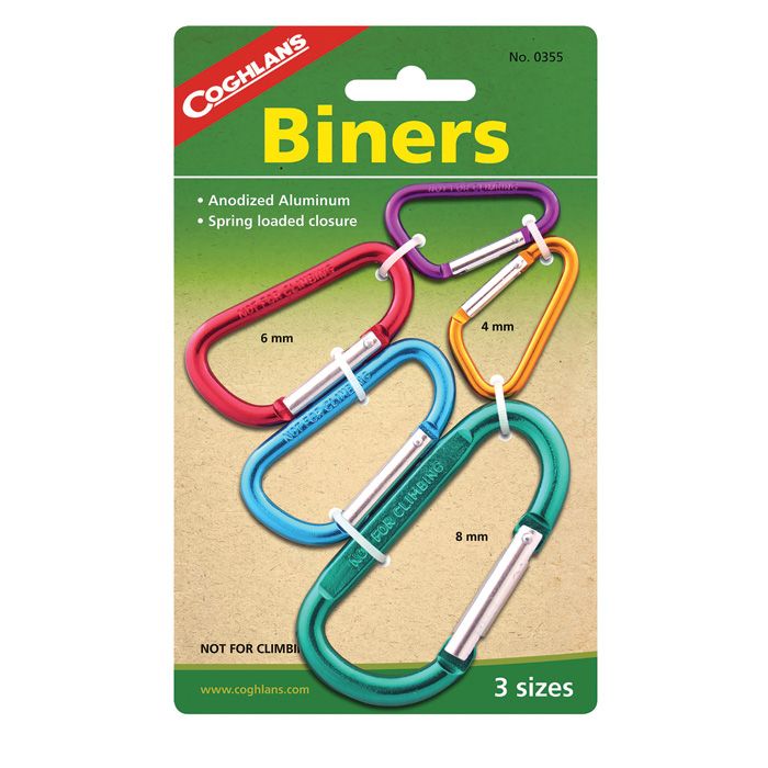 COGHLANS MULTI-PACK CARABINERS 5 PK