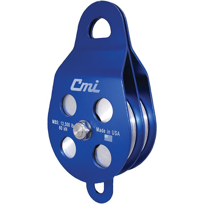 CMI 4" DOUBLE ALUMINUM SHEAVE BEARING RESCUE PULLEY