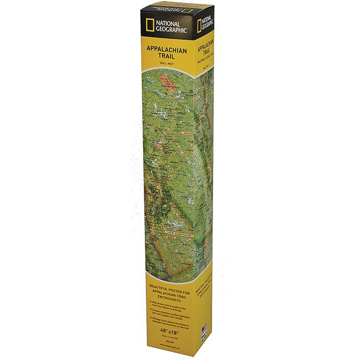 NATIONAL GEOGRAPHIC APPALACHIAN TRAIL WALL MAP