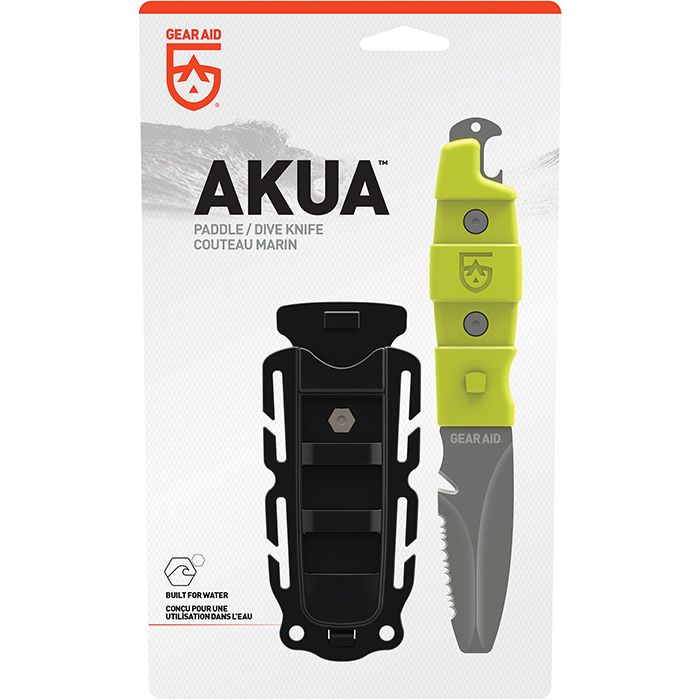 GEAR AID AKUA BLUNT TIP KNIFE GREEN