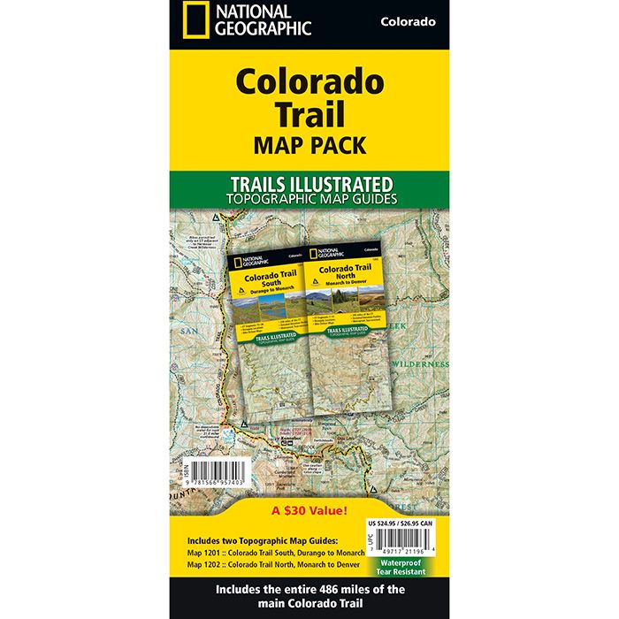 NATIONAL GEOGRAPHIC COLORADO TRAIL MAP PACK BUNDLE