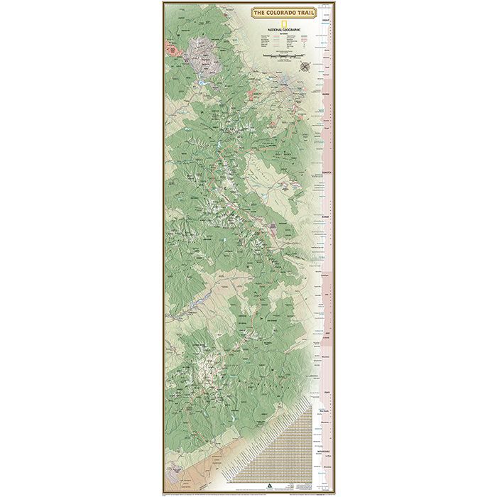 NATIONAL GEOGRAPHIC COLORADO TRAIL - LAMINATED