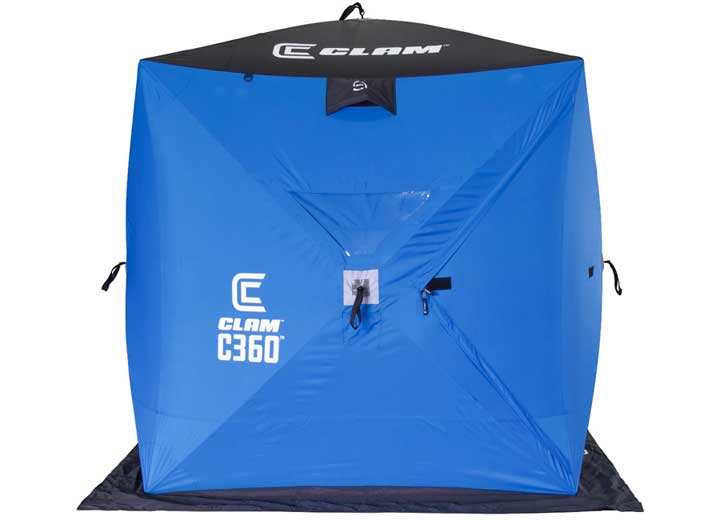 Clam Outdoors Clam C-360 2-3 Person 6'x6' Portable Hub Ice Fishing Shelter