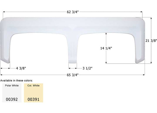 Icon Technologies Limited RV FENDER SKIRT, TANDEM, ICON, FS310, COLONIAL WHITE