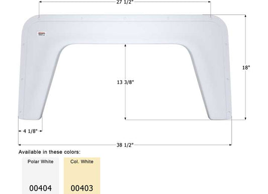 Icon Technologies Limited RV FENDER SKIRT, SINGLE, ICON, FS377, COLONIAL WHITE