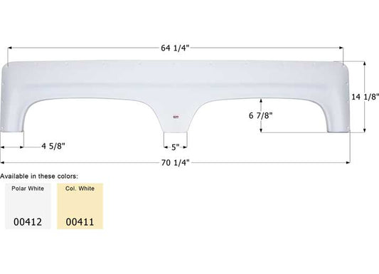 Icon Technologies Limited RV FENDER SKIRT, TANDEM, ICON, FS570, COLONIAL WHITE