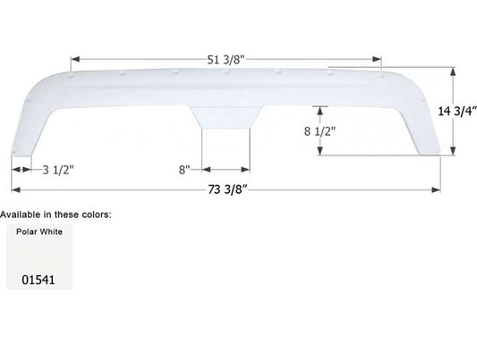 Icon Technologies Limited RV FENDER SKIRT, TANDEM, FLEETWOOD, FS760, POLAR WHITE