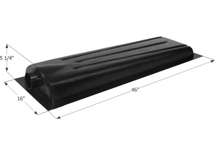 Icon Technologies Limited RV Icon RV Waste Holding Tank - Center End Drain, 46"x16"x5.25", 3" Spigot Fitting, 8 Gallon Capacity