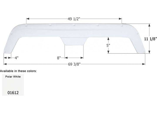 Icon Technologies Limited RV FENDER SKIRT, TANDEM, FLEETWOOD, FS755, POLAR WHITE