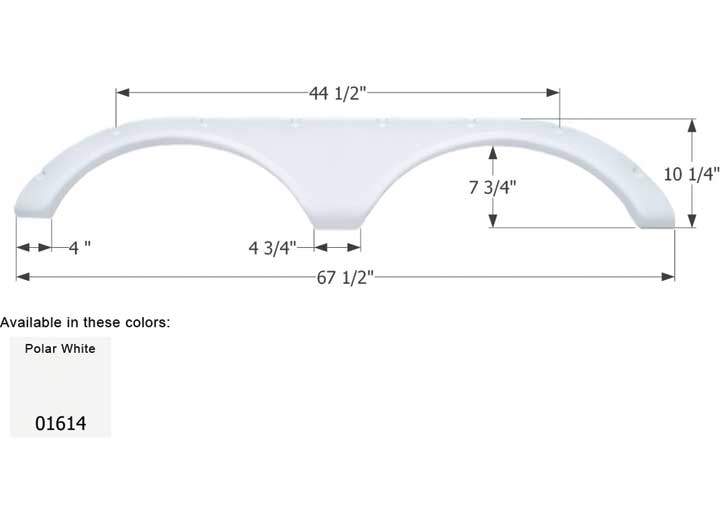 Icon Technologies Limited RV FENDER SKIRT, TANDEM, HEARTLAND, FS762, POLAR WHITE