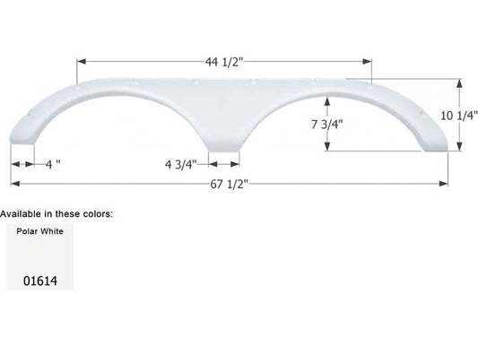 Icon Technologies Limited RV FENDER SKIRT, TANDEM, HEARTLAND, FS762, POLAR WHITE