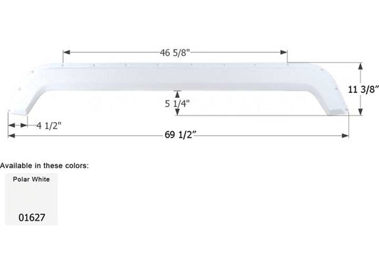 Icon Technologies Limited RV FENDER SKIRT, TANDEM, FLEETWOOD, FS745, POLAR WHITE