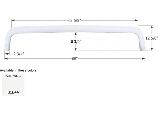 Icon Technologies Limited RV FENDER SKIRT, TANDEM, FLEETWOOD, FS735, POLAR WHITE
