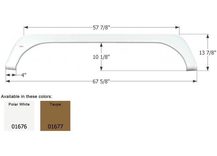Icon Technologies Limited RV FENDER SKIRT, TANDEM, KZ, FS786, POLAR WHITE
