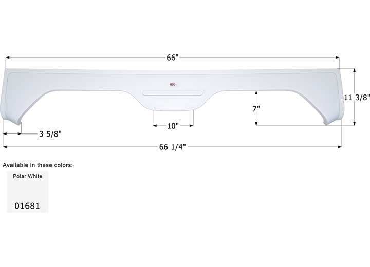 Icon Technologies Limited RV FENDER SKIRT, TANDEM, GULF STREAM, FS787, POLAR WHITE