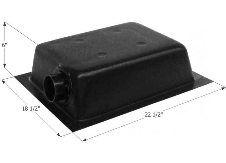 Icon Technologies Limited RV Icon RV Waste Holding Tank with Left End or Bottom Drain & 3" Spigot Fitting - 8 Gallon Capacity