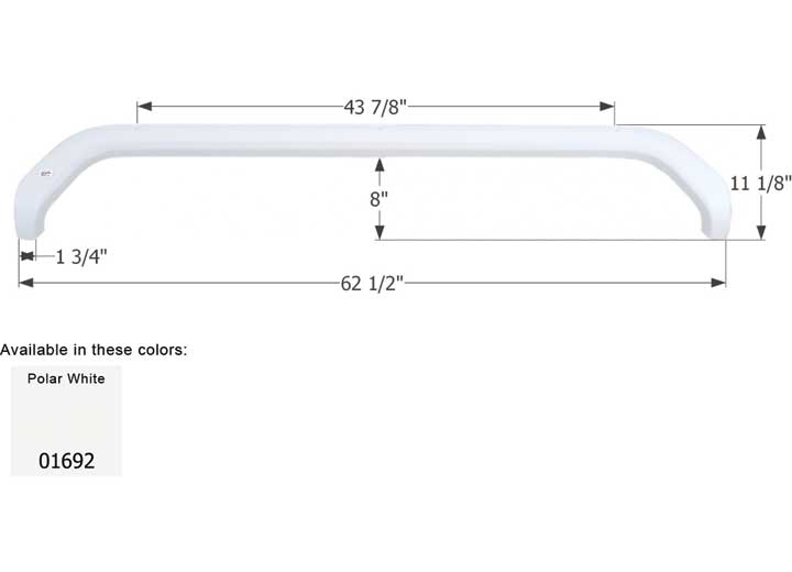 Icon Technologies Limited RV FENDER SKIRT, TANDEM, FLEETWOOD, FS736, POLAR WHITE