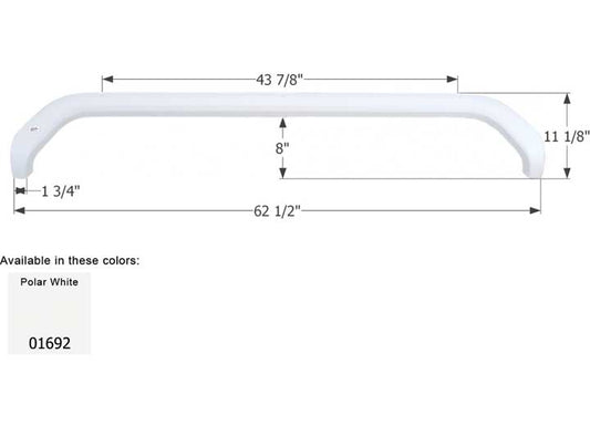 Icon Technologies Limited RV FENDER SKIRT, TANDEM, FLEETWOOD, FS736, POLAR WHITE