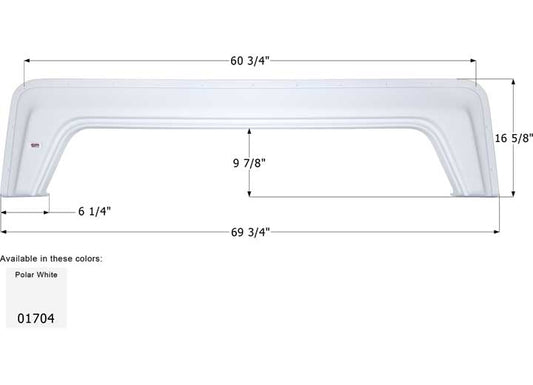 Icon Technologies Limited RV FENDER SKIRT, TANDEM, PLAYMOR, FS1704, POLAR WHITE